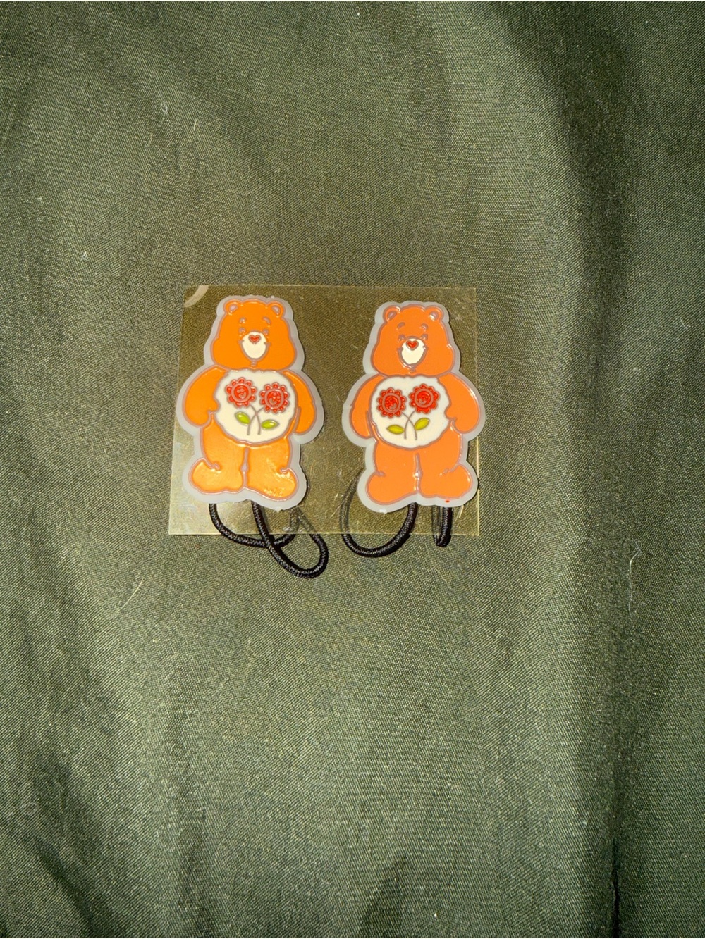 Care Bears Orange Flower Belly Hair Tie Set